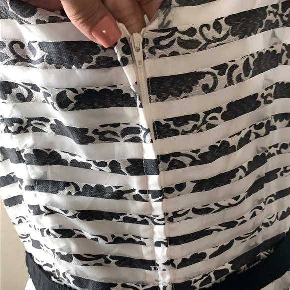 Taylor black and white Fit and flare dress - Picture 4 of 6